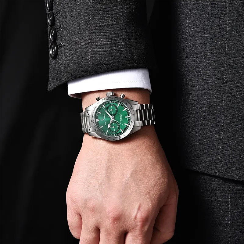 Pagani Design PD-1766 Chronograph Green Dial Men's Watch